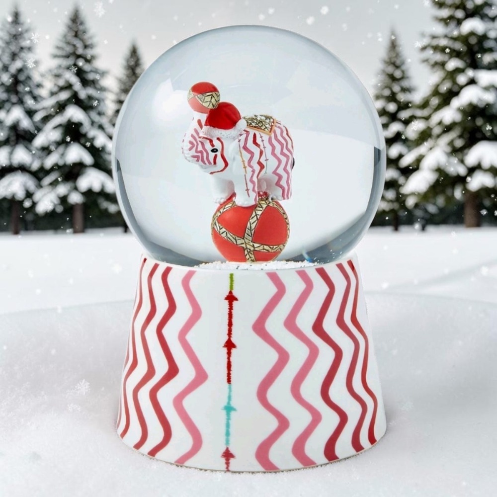 Spode Kit Kemp Christmas Snow Globe - Rik RAK Elephant Snow Globe - Lights Up 🎄